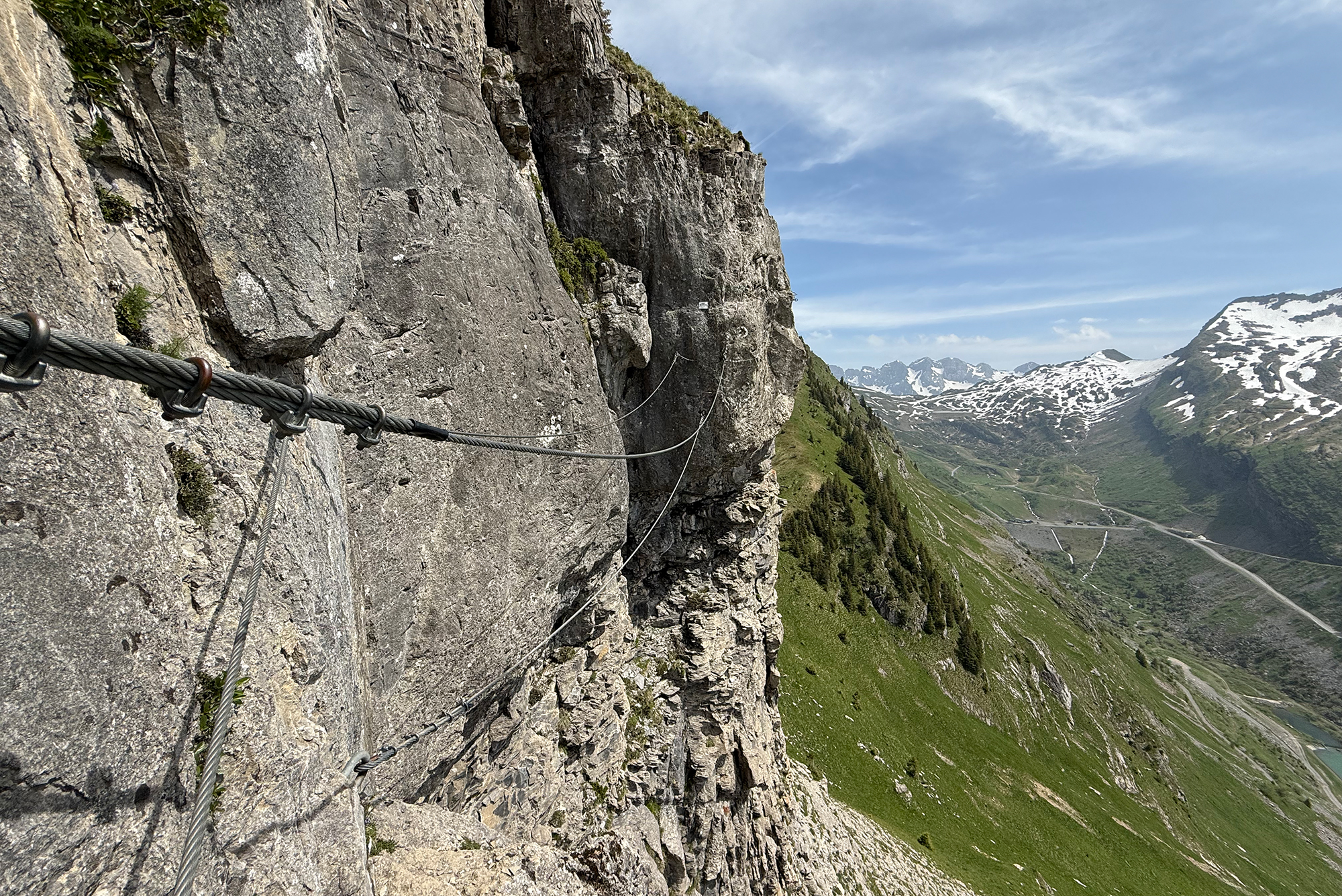 Pont népalais de la Via Ferrata Saix du Tour