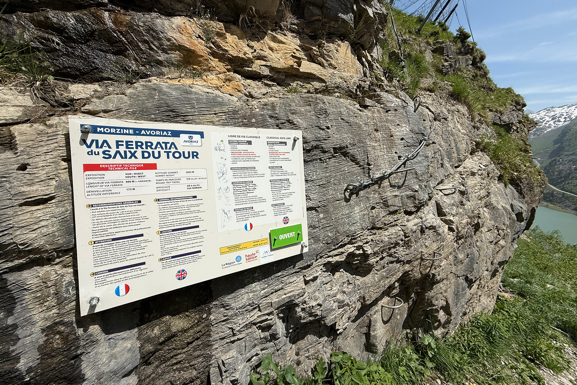 Départ de la Via Ferrata La Saix du Tour à Avoriaz
