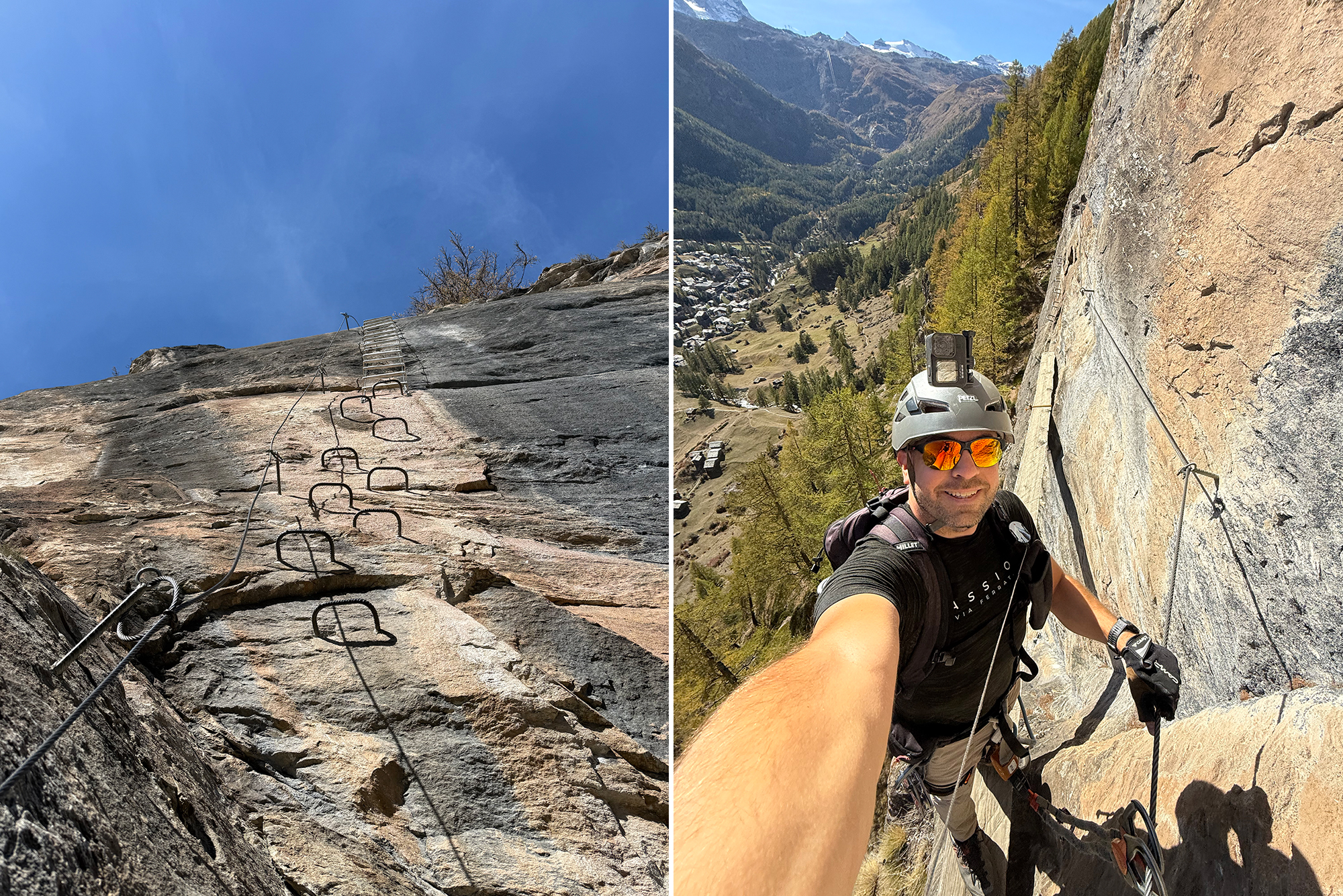 Route B sur la Via Ferrata de Schweifinen (Zermatt)