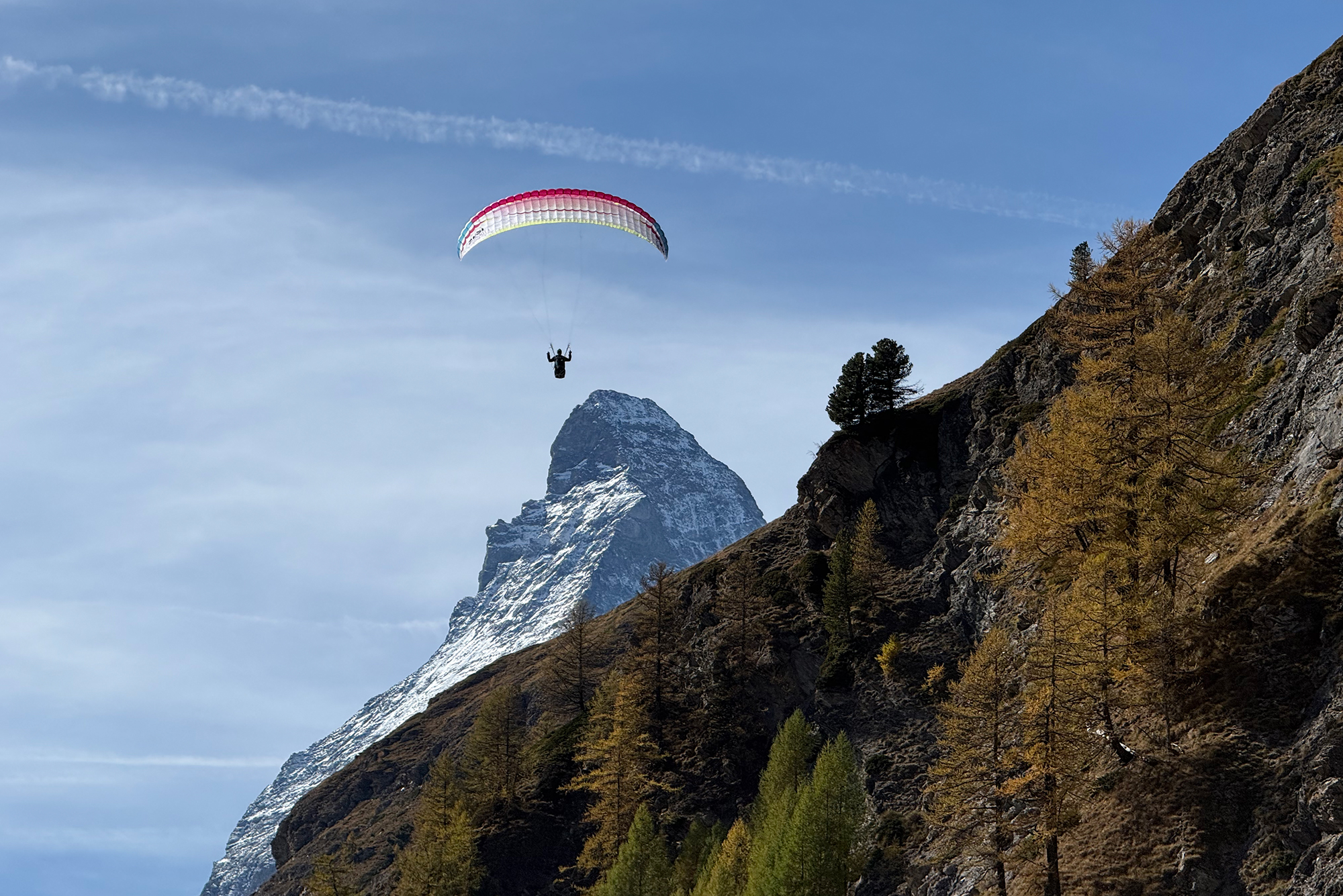 Le Cervin vu depuis la Via Ferrata Schweifinen